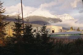 Fresh snowfall on mountains near Smithers