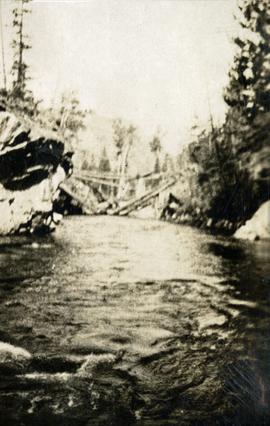 Old bridge on North Fork near the junction of West Fork