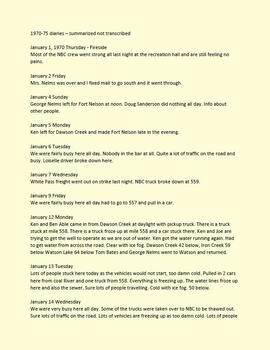 Diary of Willard Freer - January 1, 1970 to December 31, 1972 - Transcript