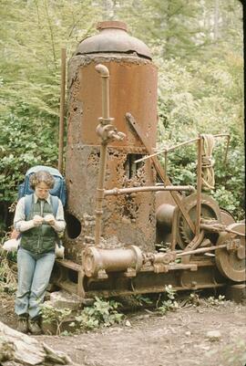 Old trail construction equipment in the Tsocowis-Tsusiat Falls area on the West Coast Trail