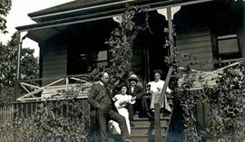 W.E. Collison with siblings at church rectory