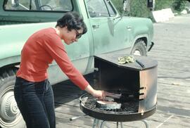 Grilling salmon steaks