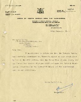 A.H. Phipps medical examination by South Africa Miners' Phtisis Medical Bureau