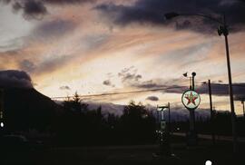 Gas station sunset at Smithers