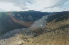 Aerial view of Inlin Brook landslide