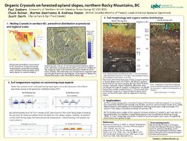 Organic Cryosols on forested upland slopes, northern Rocky Mountains, BC (poster presentation)