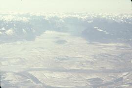 Aerial view of Lower Fraser Valley in winter