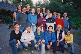 Peter Jackson, Mike Rutherford, and other faculty and students at Forests for the World