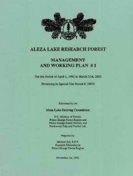 Aleza Lake Research Forest Management Plan #1