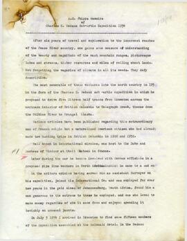 A.H. Phipps Memoirs of Charles E. Bedaux Sub-Arctic Expedition 1934 - Typescript version 4