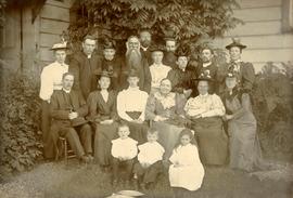 Bishop & Mrs. Ridley posing with early church workers at Metlakatla, BC