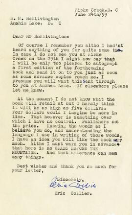 Eric Collier and Bud McKilvington correspondence