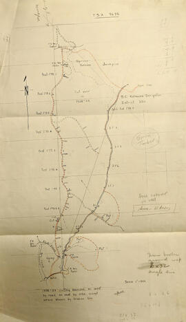 TSX9696, Plot 160 - Sketches Showing Location of Plots, Roads, and Traverse Posts