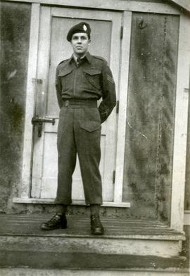 Soldier posing in uniform