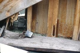 Porcupine damaged building at Cody