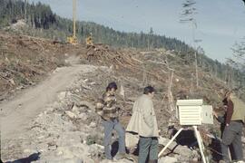 High lead logging and weather station in Nimpkish Valley