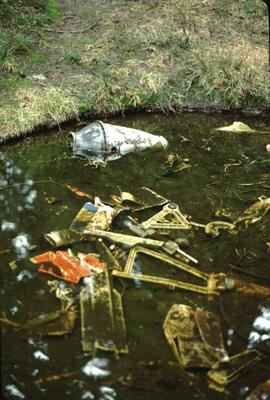 Crashed aircraft debris on Hollyburn Ridge
