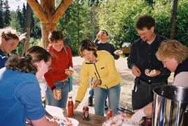 Peter Jackson and students at Forests for the World