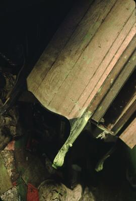 Interior of abandoned house with old furniture in the Cheewhat area on the West Coast Trail