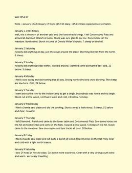 Diary of Willard Freer - January 1, 1954 to December 31, 1957 - Transcript