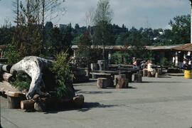 Outdoor concession and seating area at the United Nations Habitat Conference