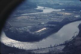 View of Canfor pulp mill in Prince George from the air