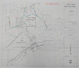 Aleza Lake Research Forest annotated to show proposed culverts and roadside brushing