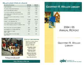 Geoffrey R. Weller Library 2004/05 Annual Report