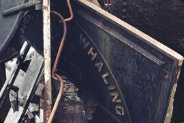 Consolidated Whaling Corporation Limited sign near Rose Harbour in the Queen Charlotte Islands