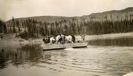 Ferry with Men and Horses, Northern BC