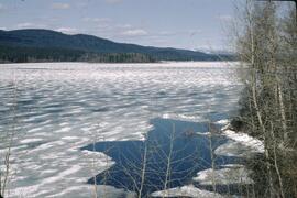 Ice breaking up on McLeod Lake