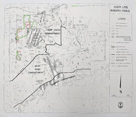 Aleza Lake Research Forest annotated to show dispersed (9%) spruce bark beetle green attack