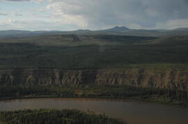 Early Pleistocene basalt cliffs on the north side of the Yukon River