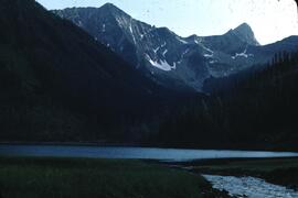 Summer Lake and mountains near Top of the World Provincial Park