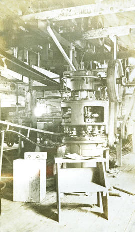 American Can Company can seamer machine at cannery