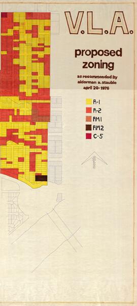V.L.A. Proposed Zoning as Recommended by Alderman A. Stauble, April 20, 1976