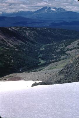 Glacier and mountain view in Hunter Basin, Telkwa Range