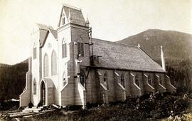 New church building under construction at Kincolith, BC