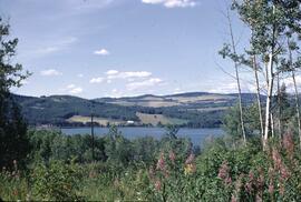 Round Lake and farmland near Telkwa