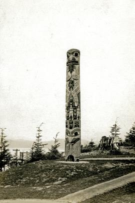 Edenshaw Totem Pole in park at Prince Rupert, BC