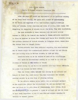 A.H. Phipps Memoirs of Charles E. Bedaux Sub-Arctic Expedition 1934 - Typescript version 2