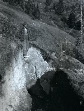 Ed Short in vein trench near Wedge Creek
