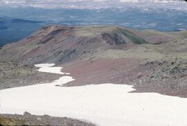Iron oxide in alpine in Hunter Basin, Telkwa Range