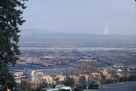 Log booms at Nanaimo Harbour