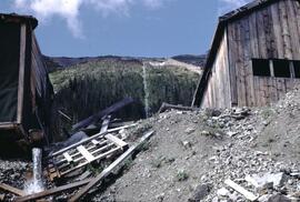 Old mine site in Rocher Deboule Range