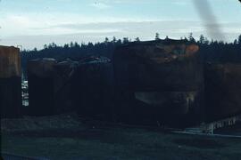 Burnt tanks from the Shell Oil fire in Nanaimo