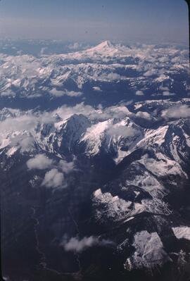 View of Mount Baker from airplane