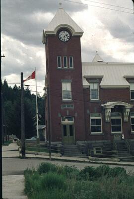 Town hall clock tower at Greenwood