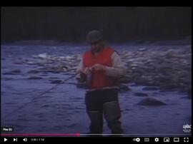 Bill Baker Fly Fishing in River for Cutthroat Trout