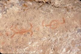 Pictograph on rock wall at Stein Valley Nlaka'pamux Heritage Park